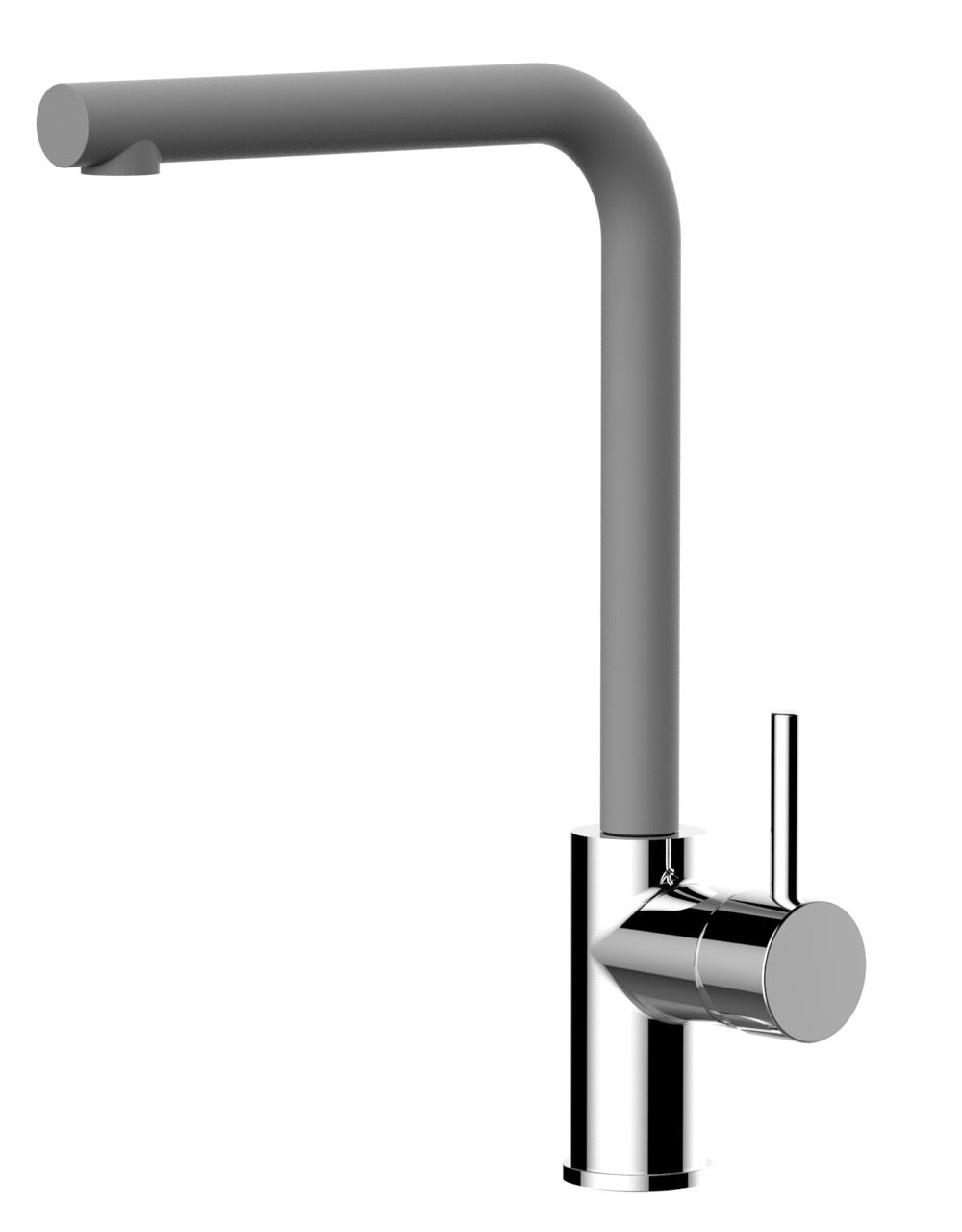 Kitchen Tap, Single lever, SM, with 360° swivel L-Spout, Chrome / Gray Quartz