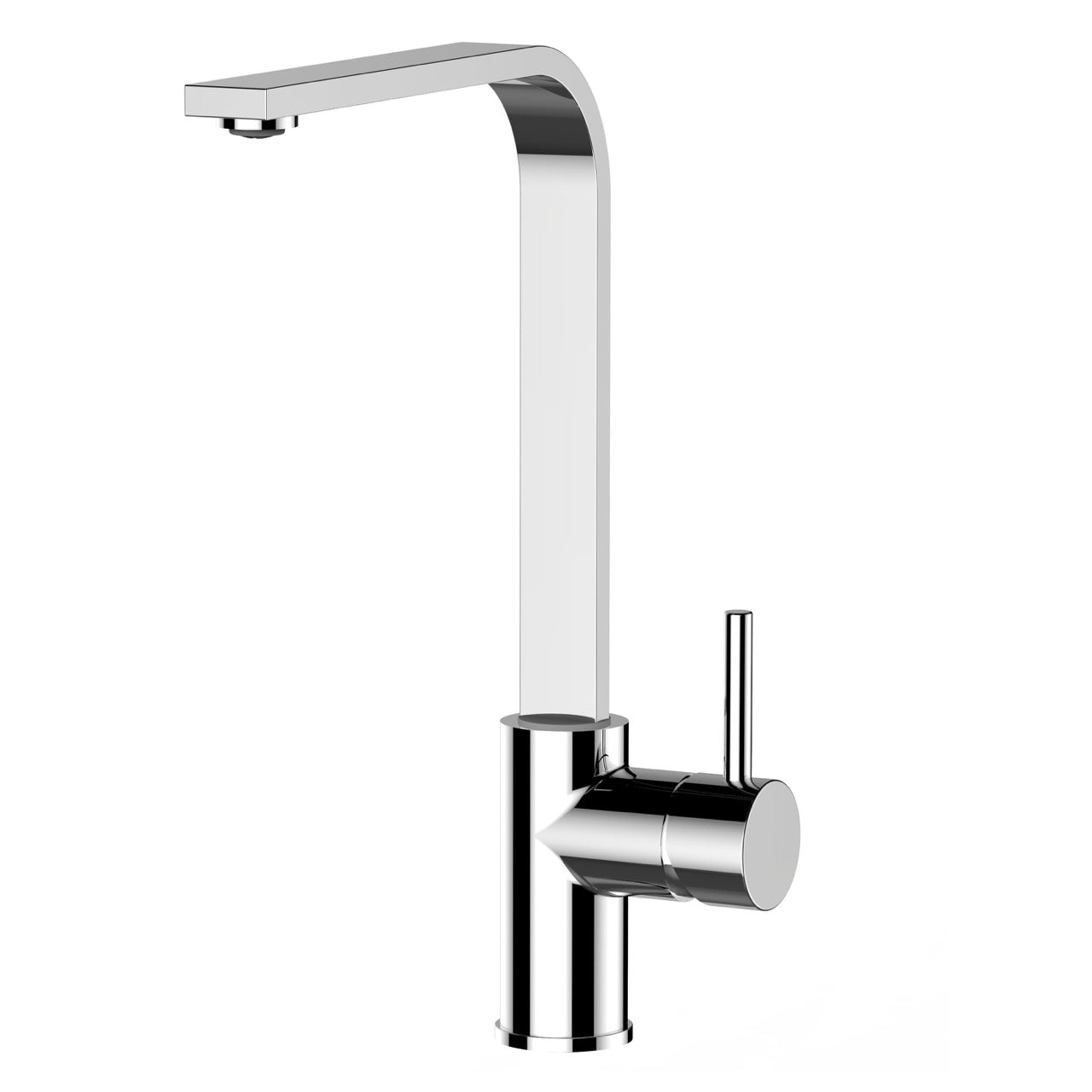Kitchen Tap, Single lever, SM, with 360° swivel flat L-Spout, Chrome