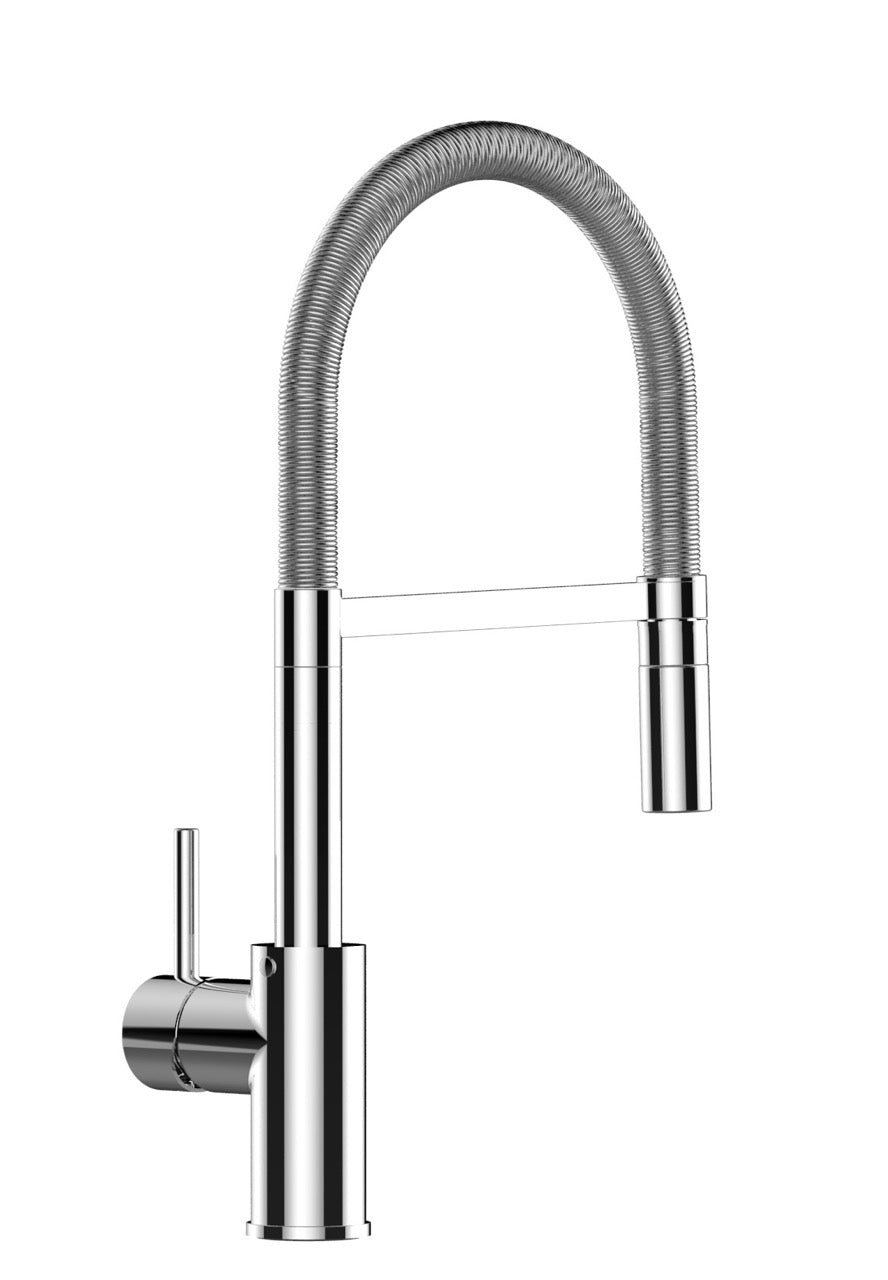 Kurzversion 43CM - Wasserhahn Küchenarmatur, SAM, mit 360° schwenkbarem Auslauf, abnehmbare 2 strahl Handbrause, Verchromt