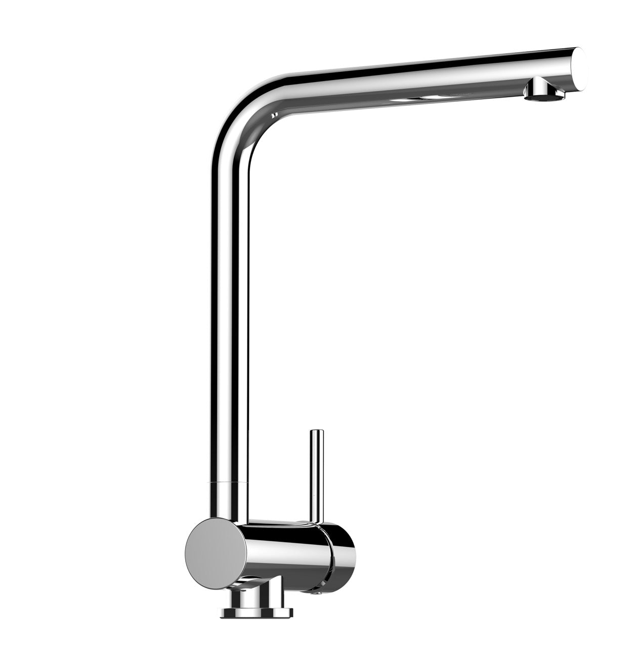 Under Window Kitchen Tap, folding spout to reach 6 cm, with 360° swivel L-Spout, Chrome