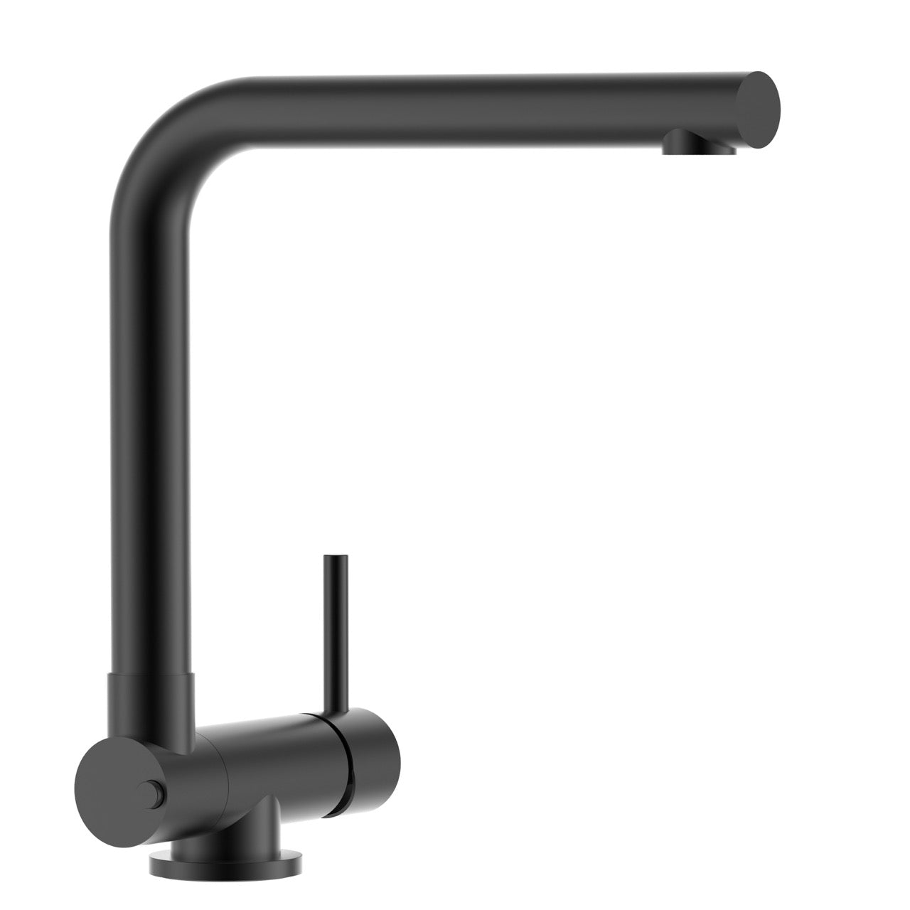Under Window Kitchen Tap, folding spout to reach 6 cm, with 360° swivel L-Spout, Matte Black