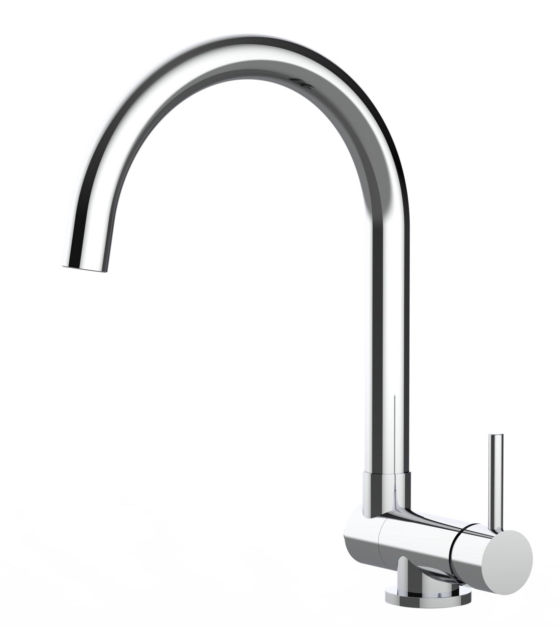 Under Window Kitchen Tap, folding spout to reach 4,5 cm, with 360° swivel U-Spout, Chrome