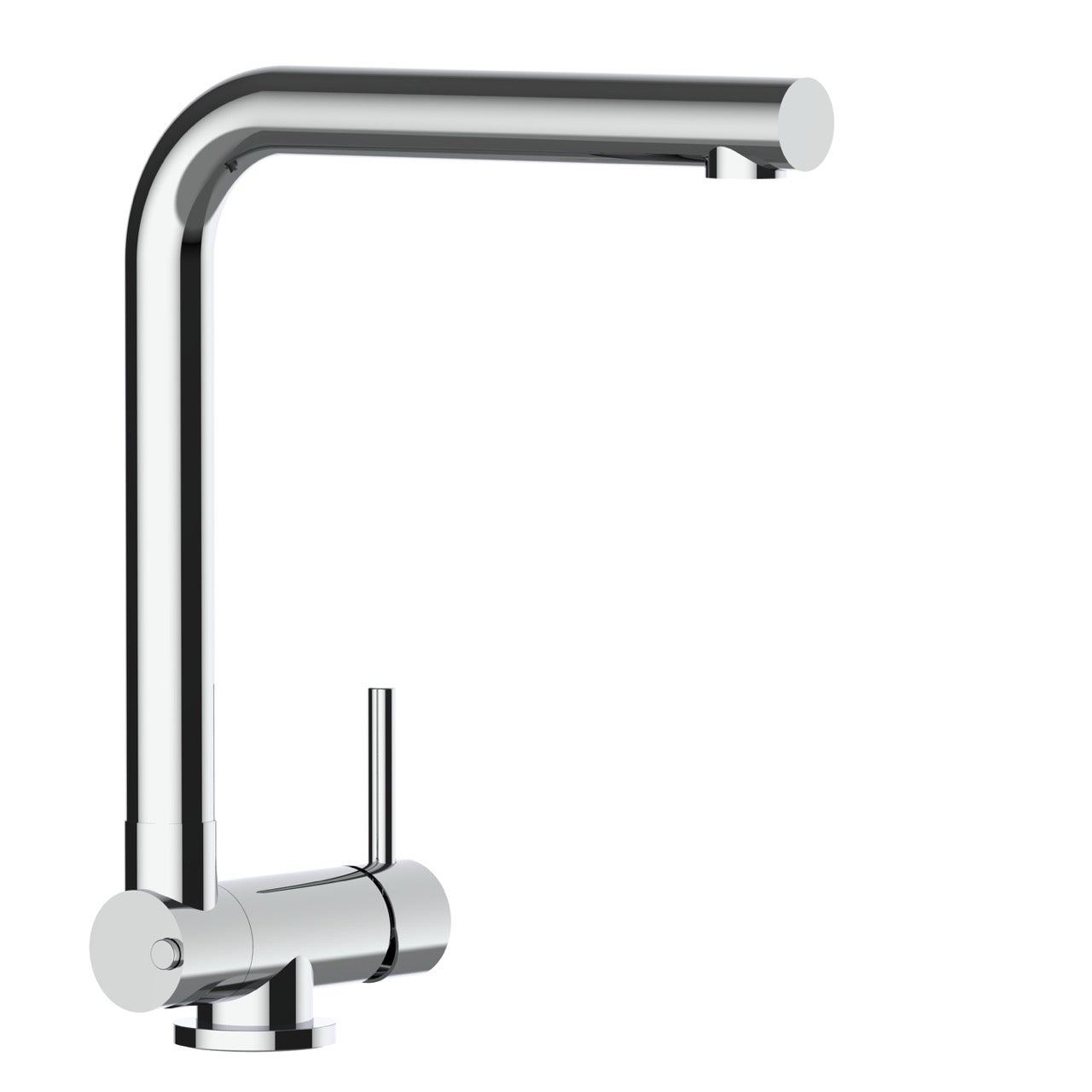 Under Window Kitchen Tap, folding spout to reach 4,5 cm, with 360° swivel L-Spout, Chrome