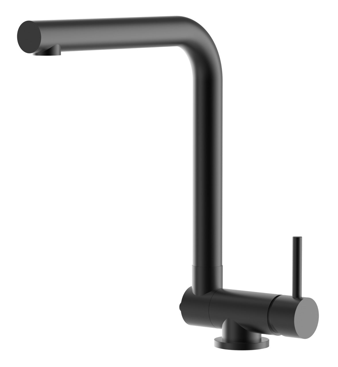 Under Window Kitchen Tap, folding spout to reach 4,5 cm, with 360° swivel L-Spout, Matte Black