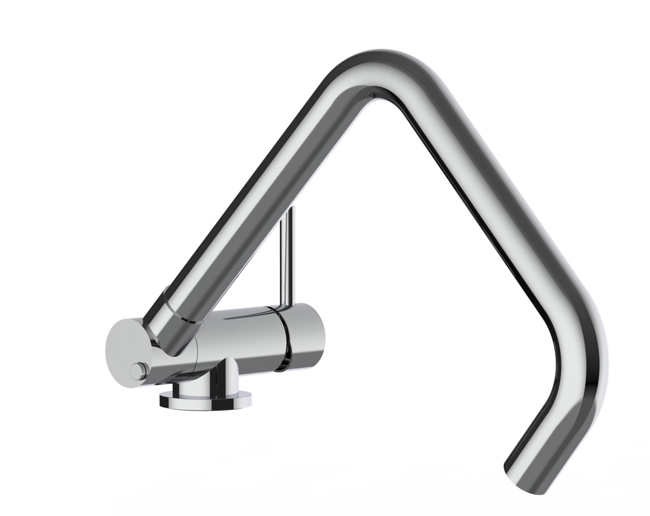 Under Window Kitchen Tap, folding spout to reach 4,5 cm, with 360° swivel N-Spout, Chrome