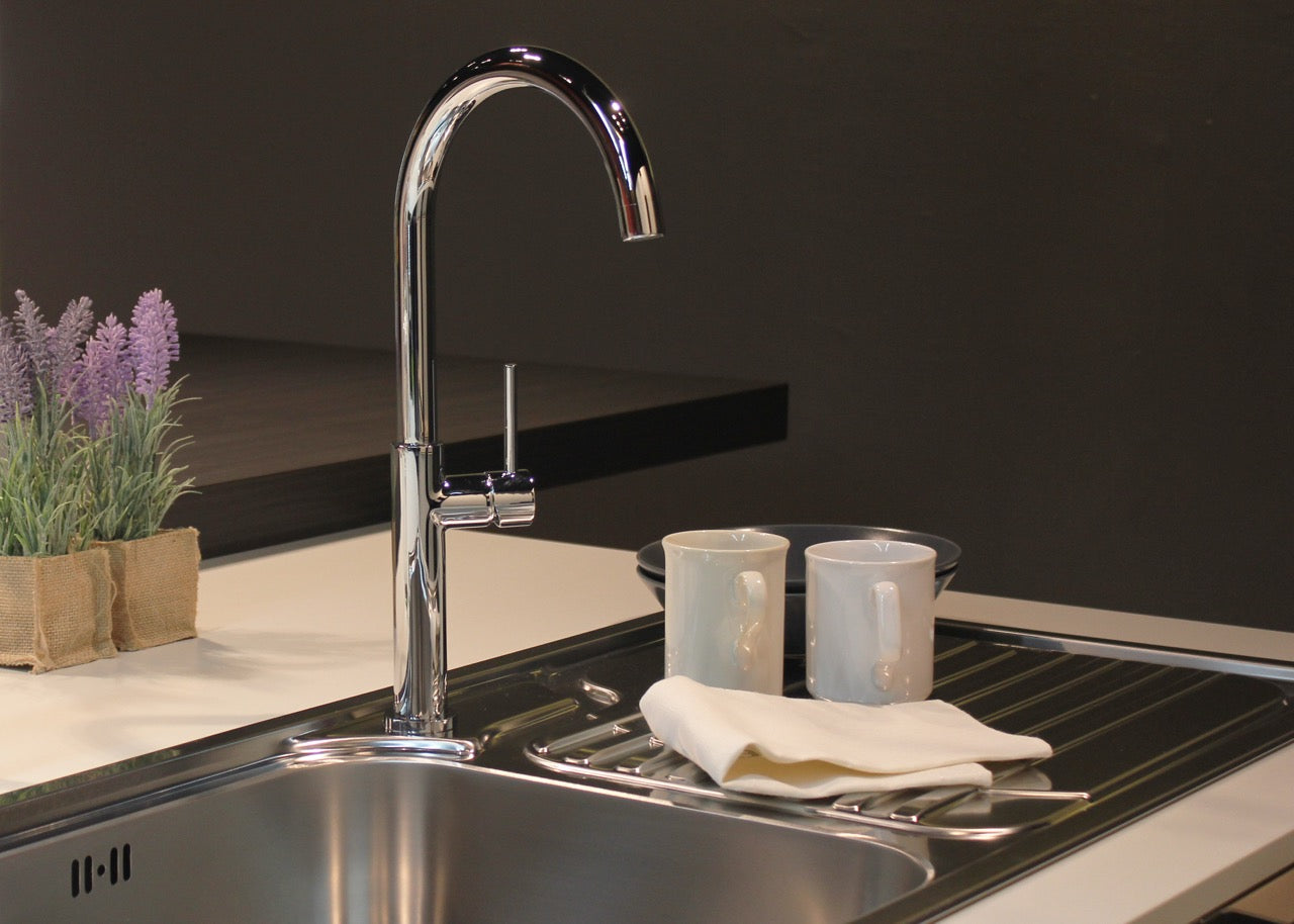 Kitchen Tap, Single lever, TC, with 360° swivel U-Spout, Chrome