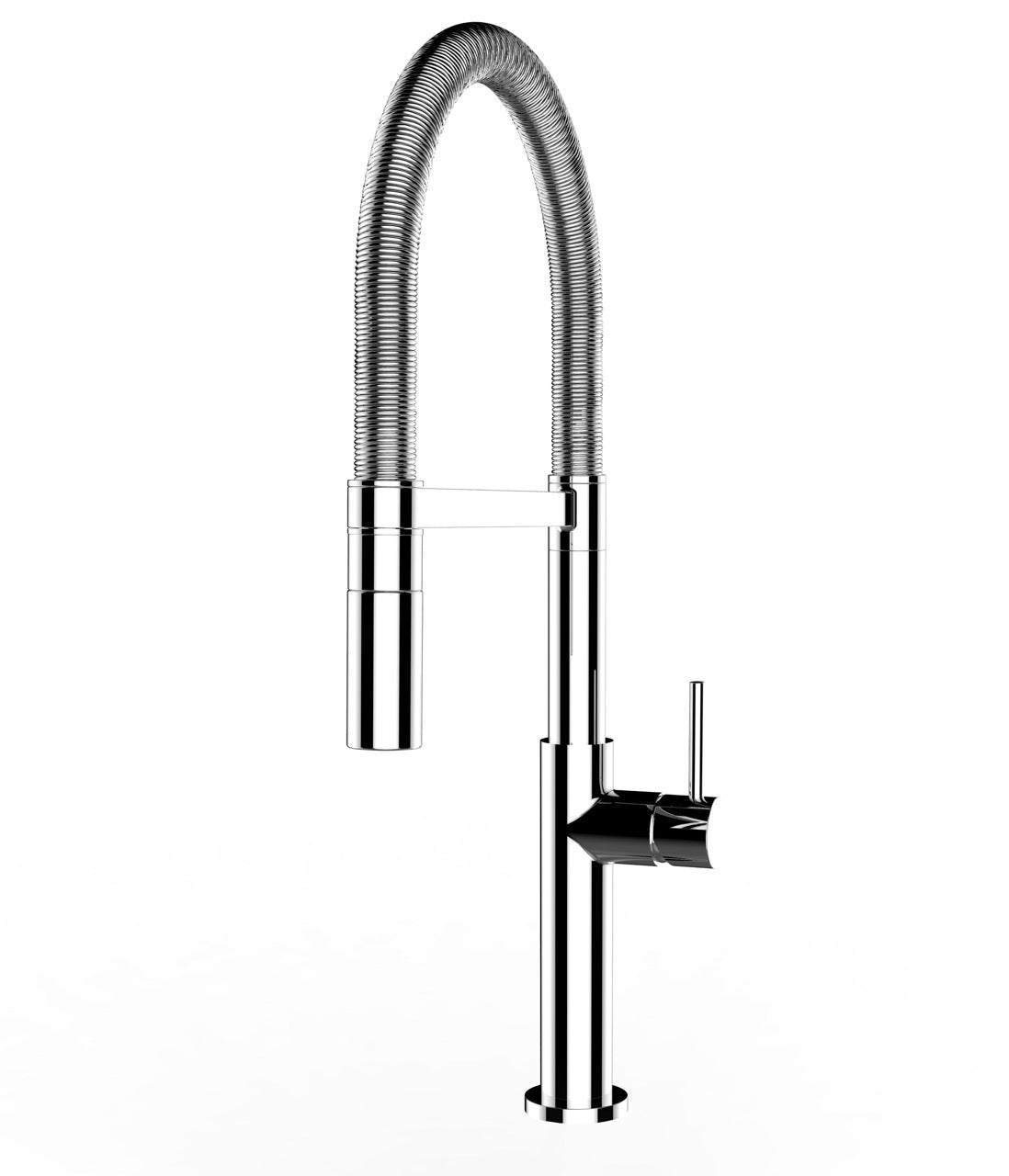 Robinet de cuisine monocommande, TC, avec bec pivotant à 360° et douchette amovible à 2 jets, chromé