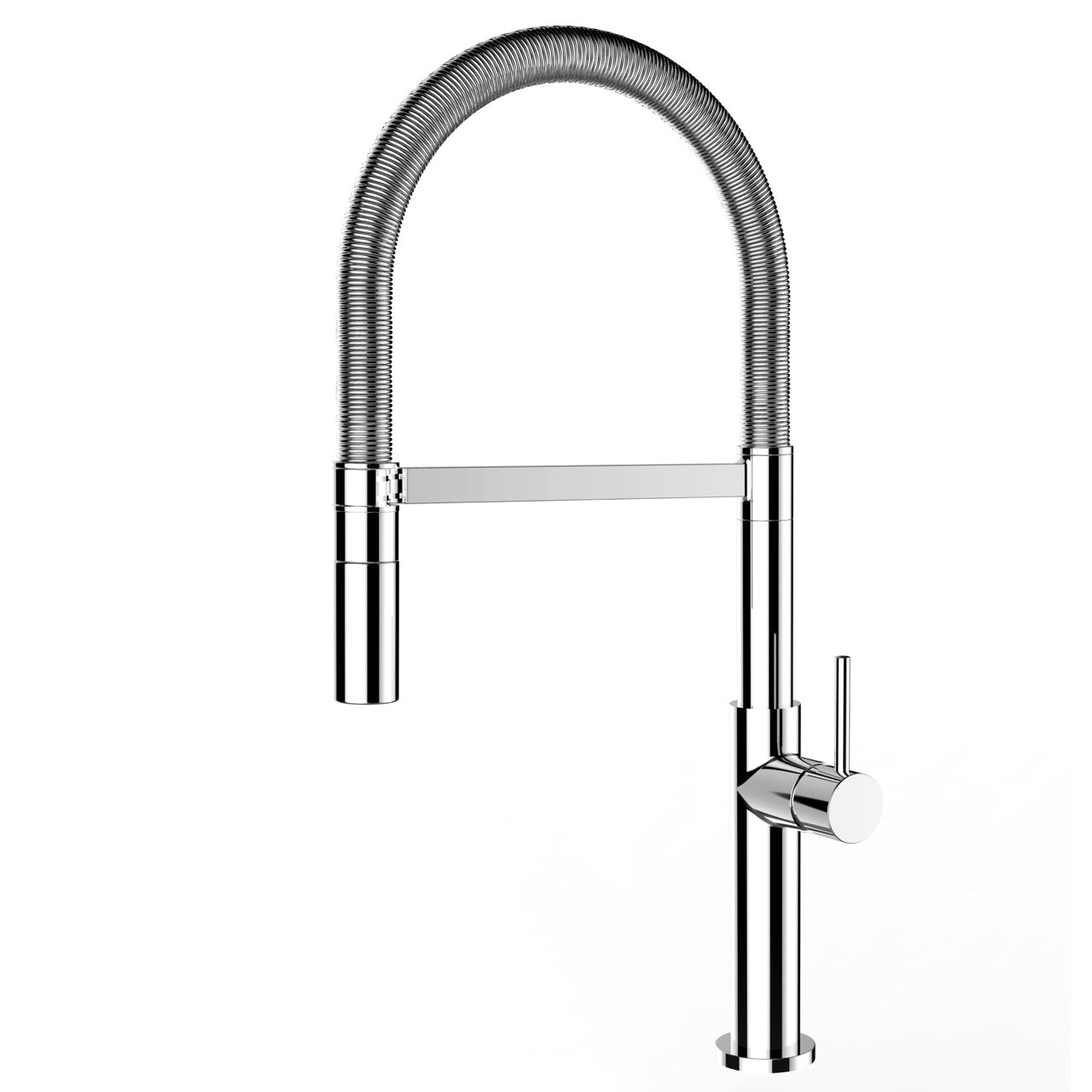 Kitchen Tap, Single lever, TC, with 360° swivel spout and 2-jets removable Spray, Chrome