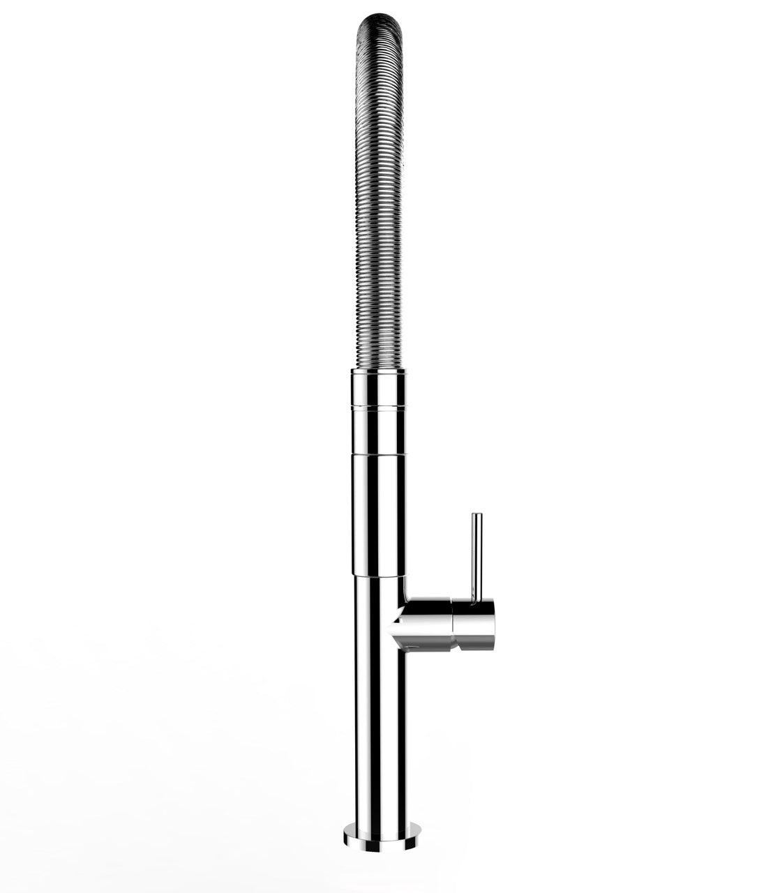 Kitchen Tap, Single lever, TC, with 360° swivel spout and 2-jets removable Spray, Chrome - Short Version 48CM